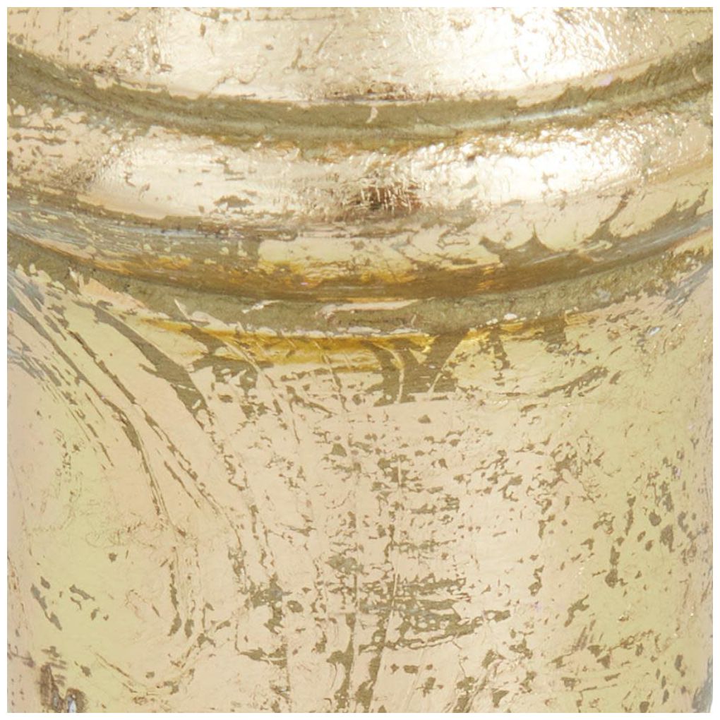 Gold Mango Wood Traditional Candle Holde