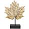 Gold Maple Leaf 16 High Metal Sculpture