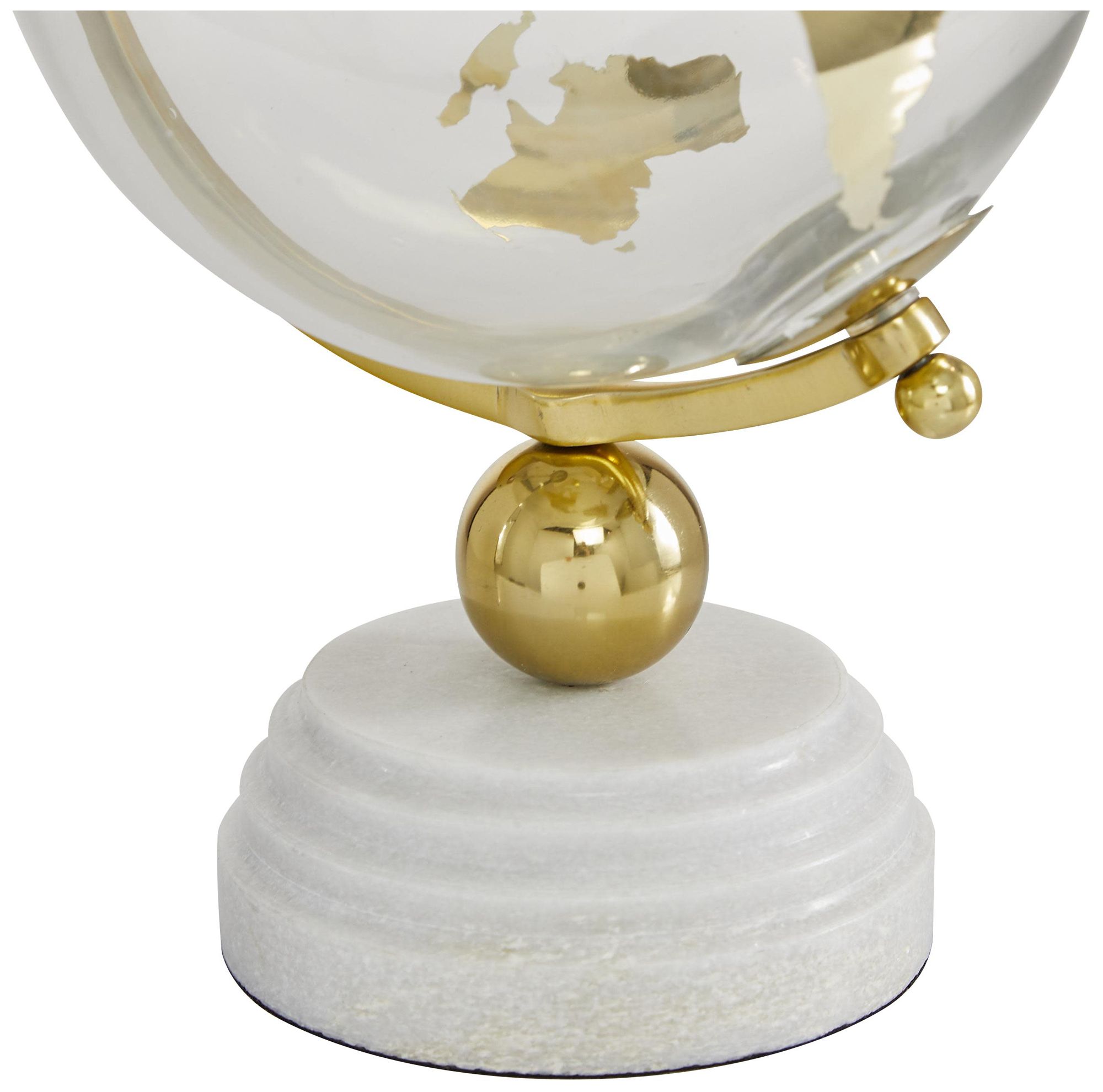 Image 3 Gold Marble Glam Globe, 8" x 8" x 13" more views