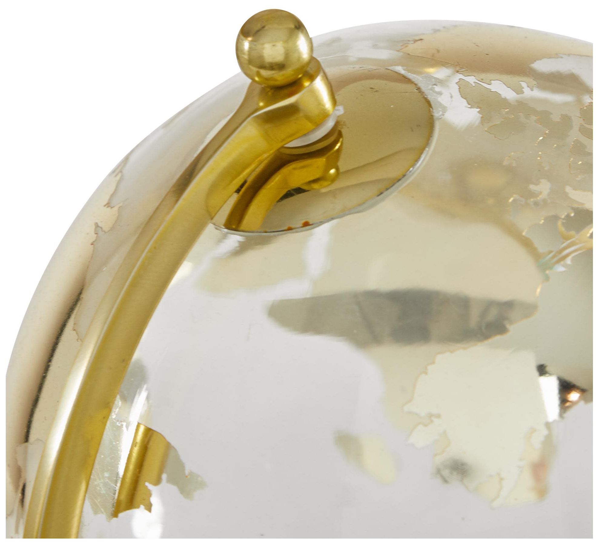 Image 4 Gold Marble Glam Globe, 8" x 8" x 13" more views