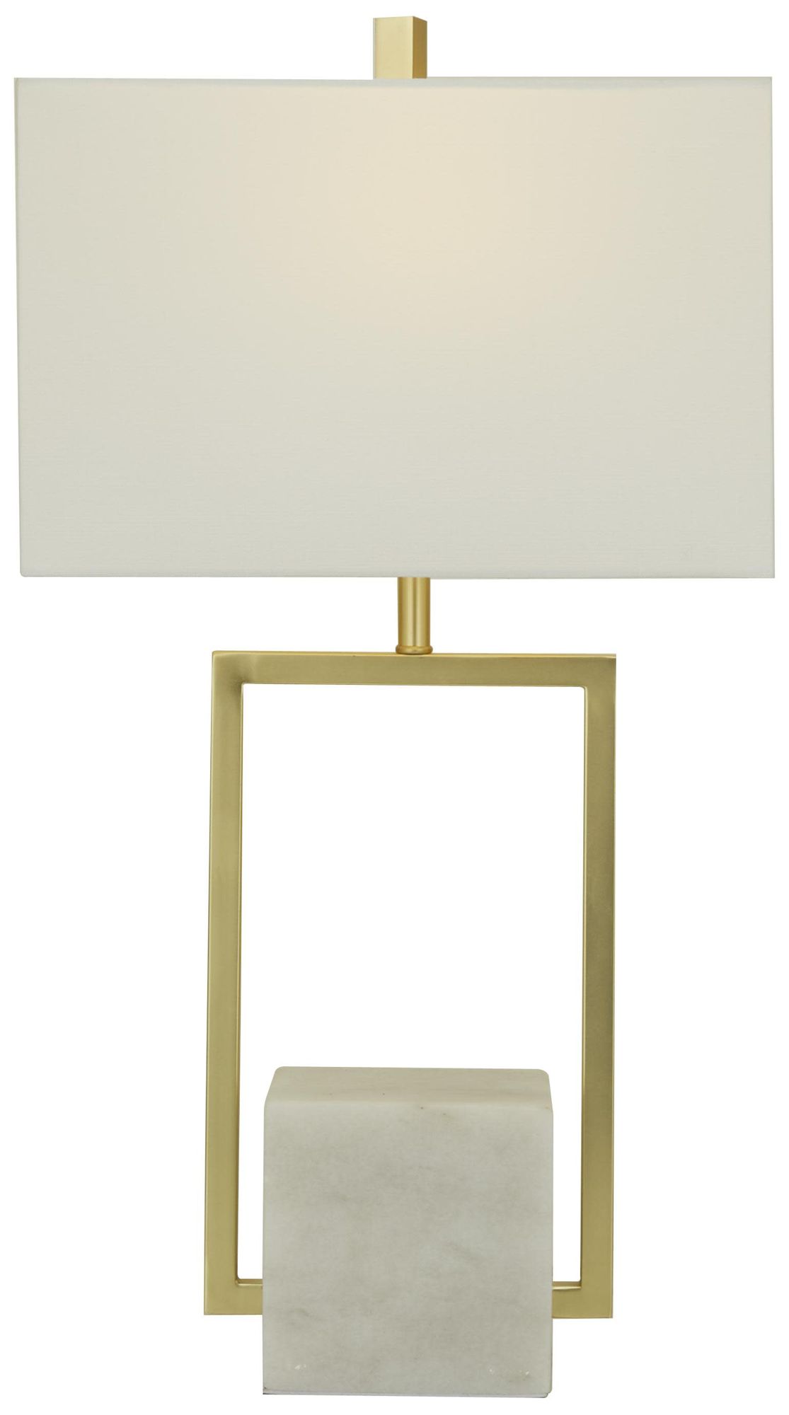 Image 2 Gold Marble Modern Table Lamp, 15" x 9" x 27"