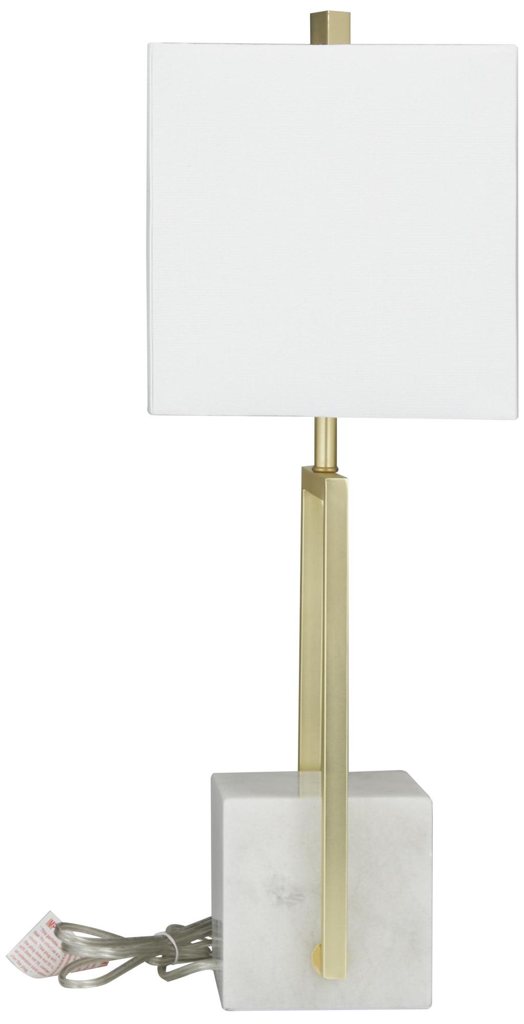 Image 6 Gold Marble Modern Table Lamp, 15" x 9" x 27" more views