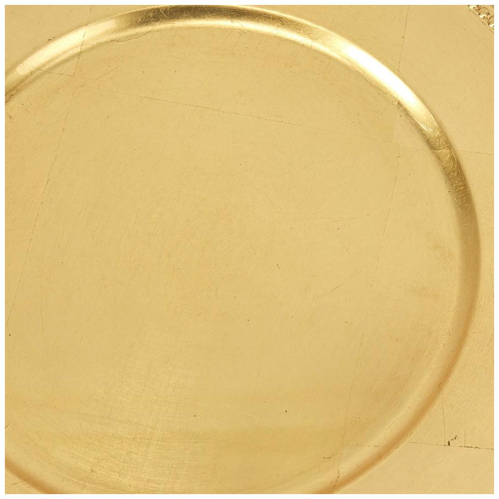 Image 7 Gold Melamine Plastic Glam Charger, S/8 13"D more views