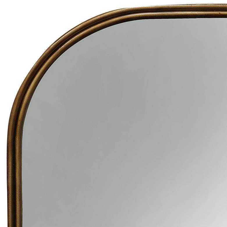 Gold Metal 26 inch x 35 1/4 inch Right Facing Wall Mirror more views