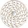 Gold Metal 32" Round Flower Wall Art With Mirror