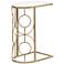 Gold Metal Contemporary Accent Table, 12" x 19" x 24"