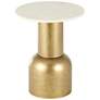 Gold Metal Contemporary Accent Table, 16" x 16" x 20"