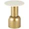 Gold Metal Contemporary Accent Table, 16" x 16" x 20"