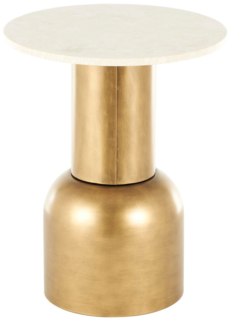 Image 5 Gold Metal Contemporary Accent Table, 16" x 16" x 20" more views