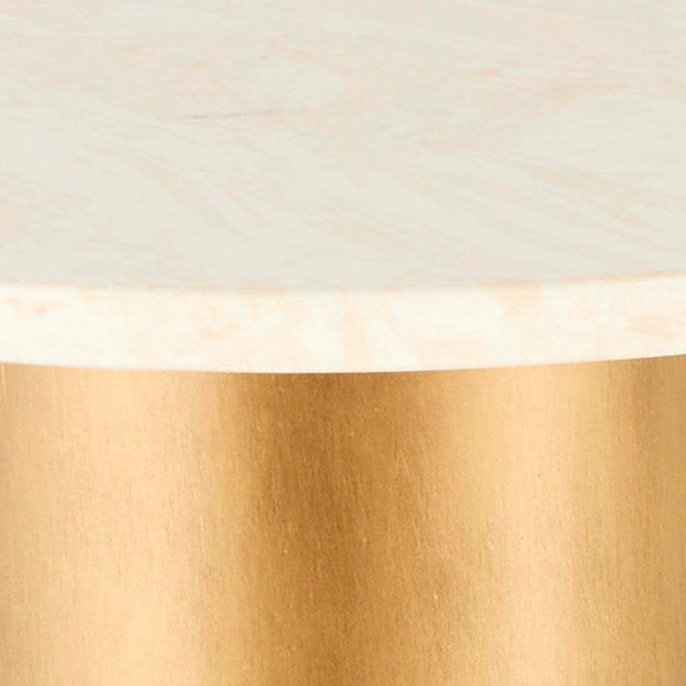 Gold Metal Contemporary Accent Table, 16" x 16" x 20"