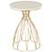 Gold Metal Contemporary Accent Table, 16" x 16" x 22"