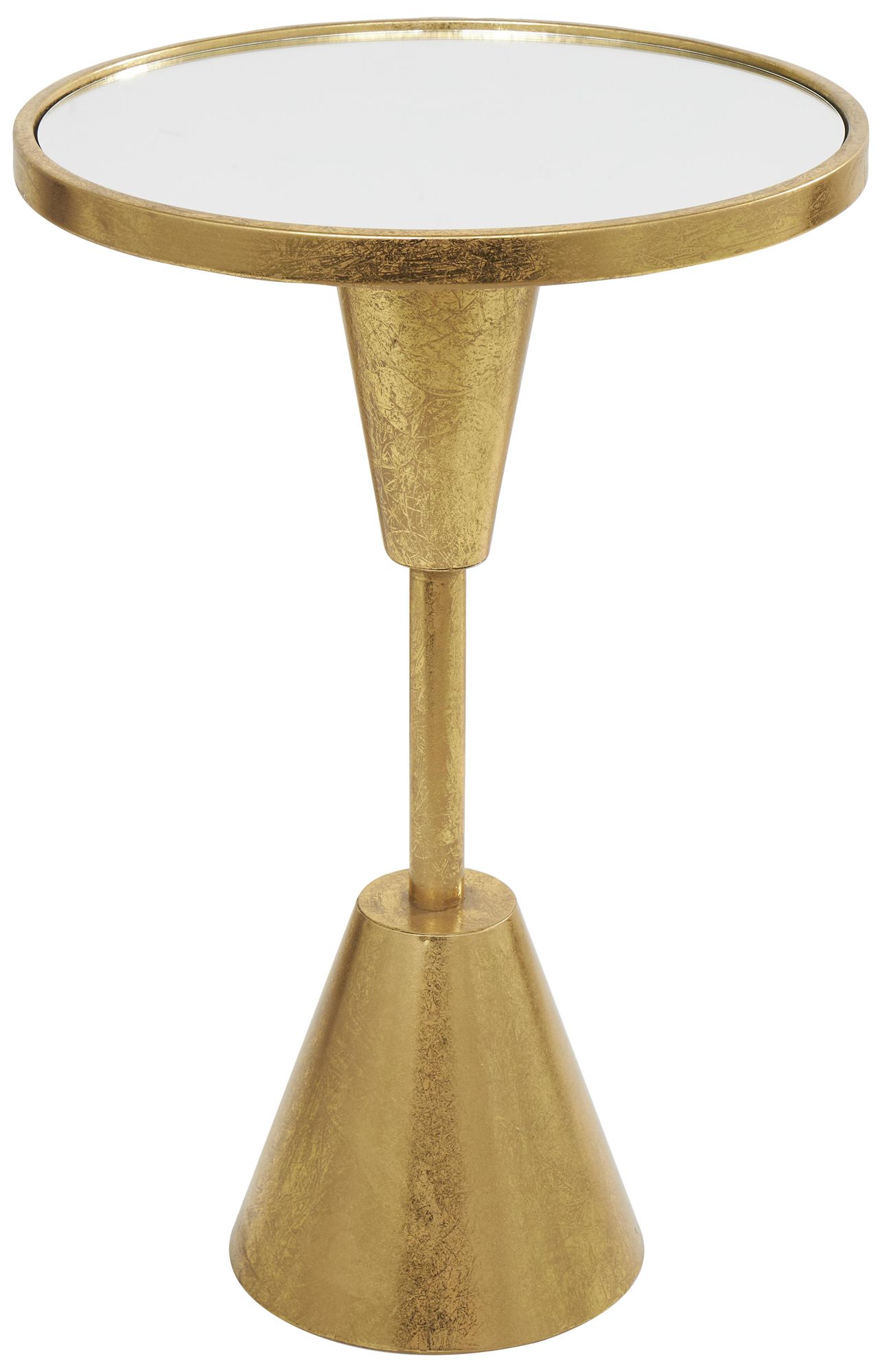 Image 2 Gold Metal Contemporary Accent Table, 16" x 16" x 24"