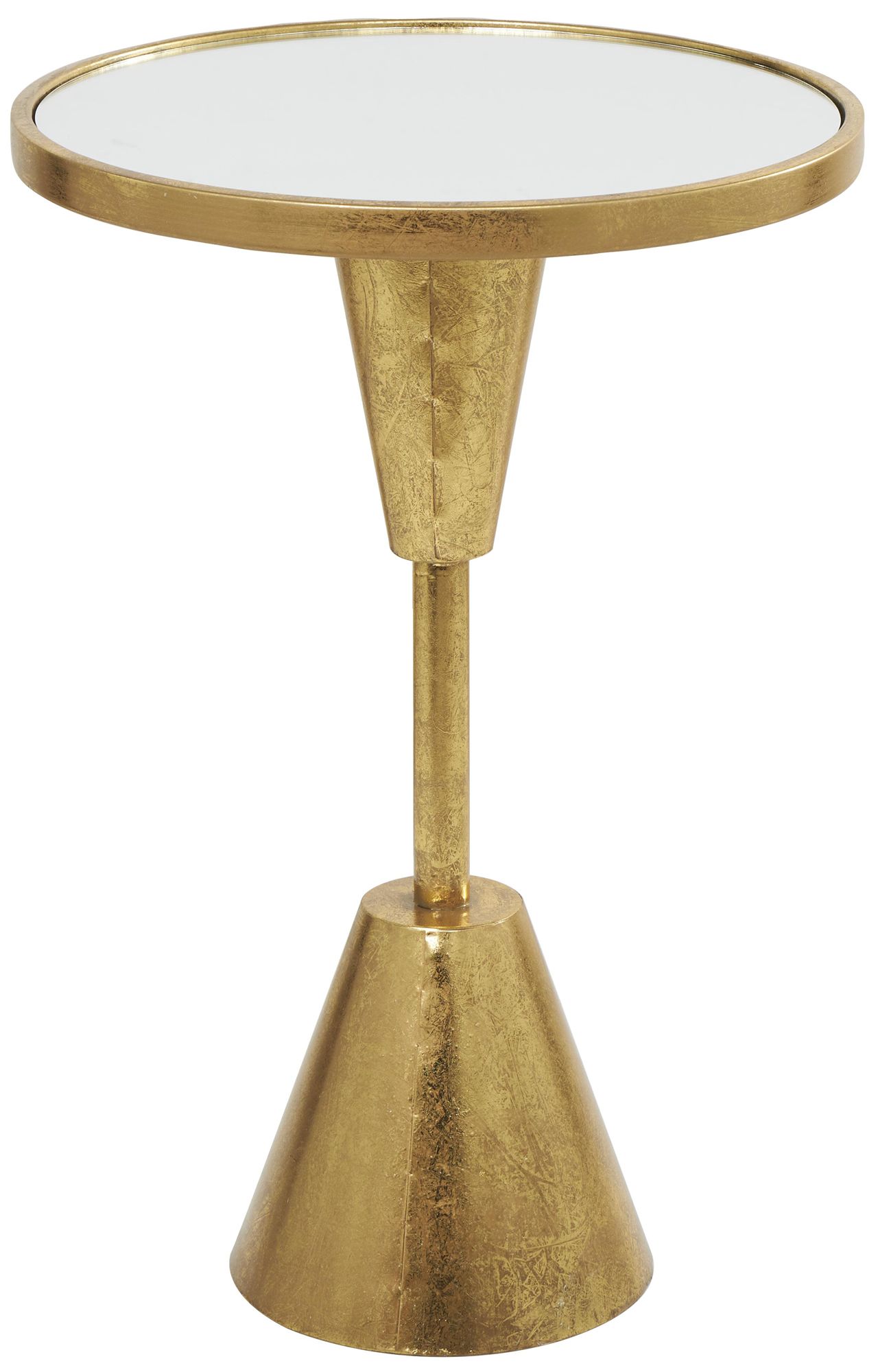 Image 5 Gold Metal Contemporary Accent Table, 16" x 16" x 24" more views