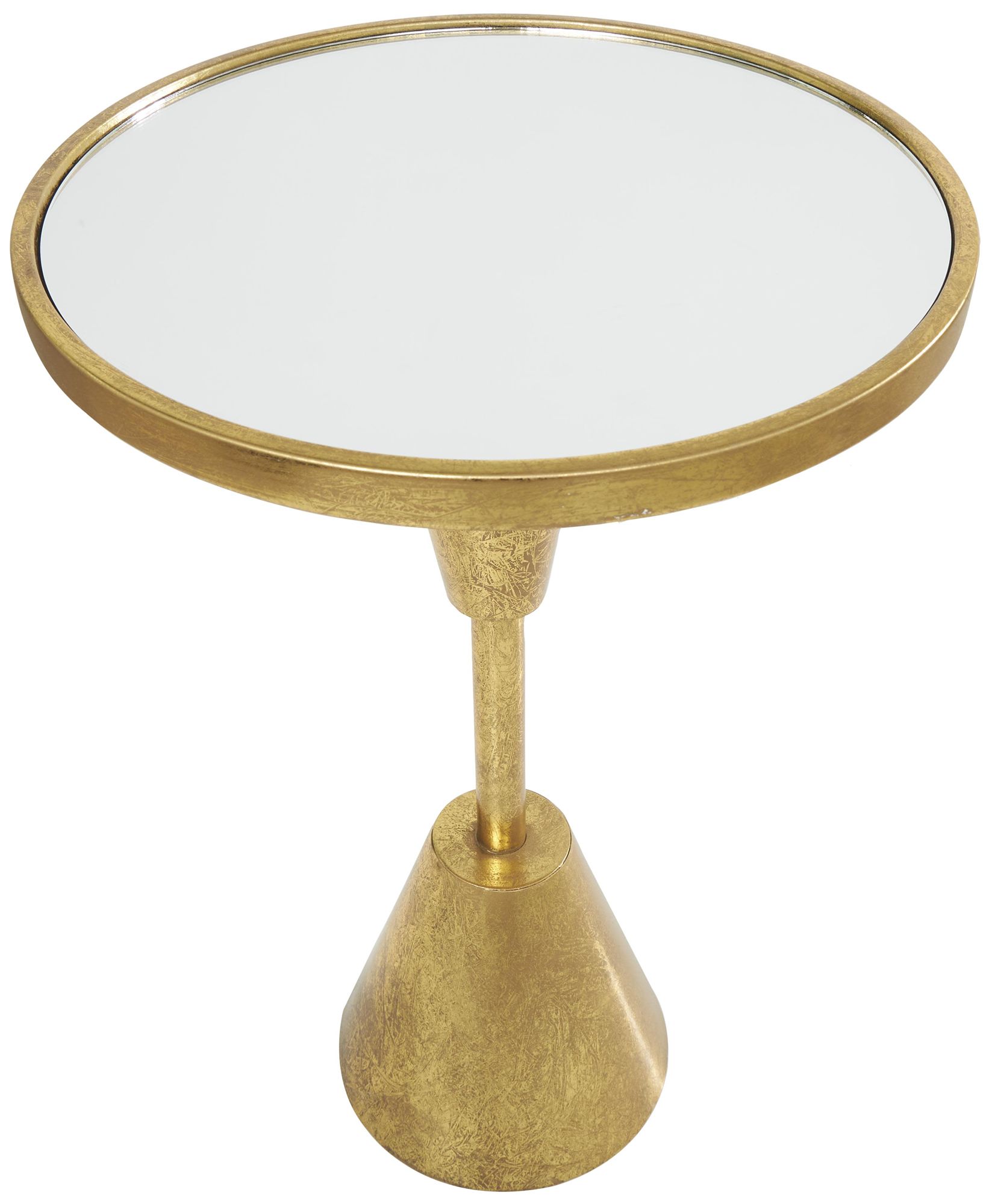 Image 6 Gold Metal Contemporary Accent Table, 16" x 16" x 24" more views
