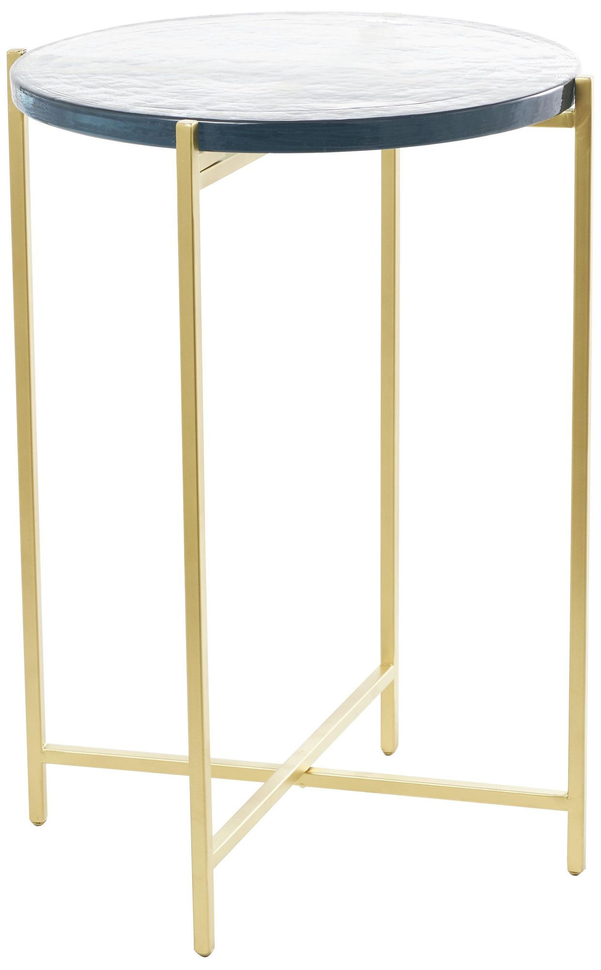 Image 2 Gold Metal Contemporary Accent Table, 16