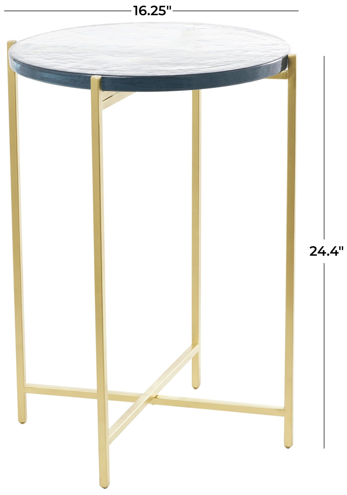 Image 6 Gold Metal Contemporary Accent Table, 16 more views