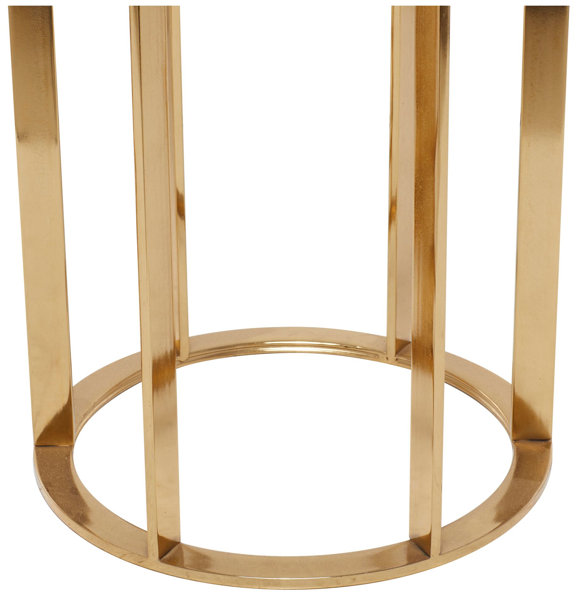 Image 3 Gold Metal Contemporary Accent Table, S/2 24", 20"H more views