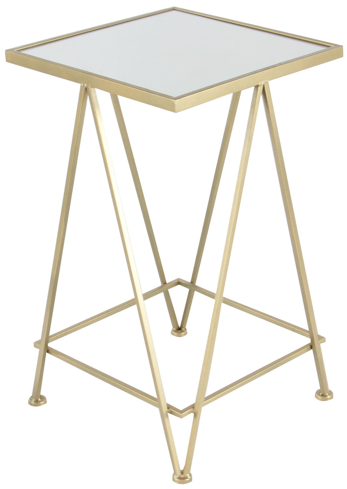 Image 5 Gold Metal Contemporary Accent Table, S/2 26", 22"H more views