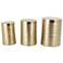 Gold Metal Contemporary Accent Table, S/3 24", 22", 20"H