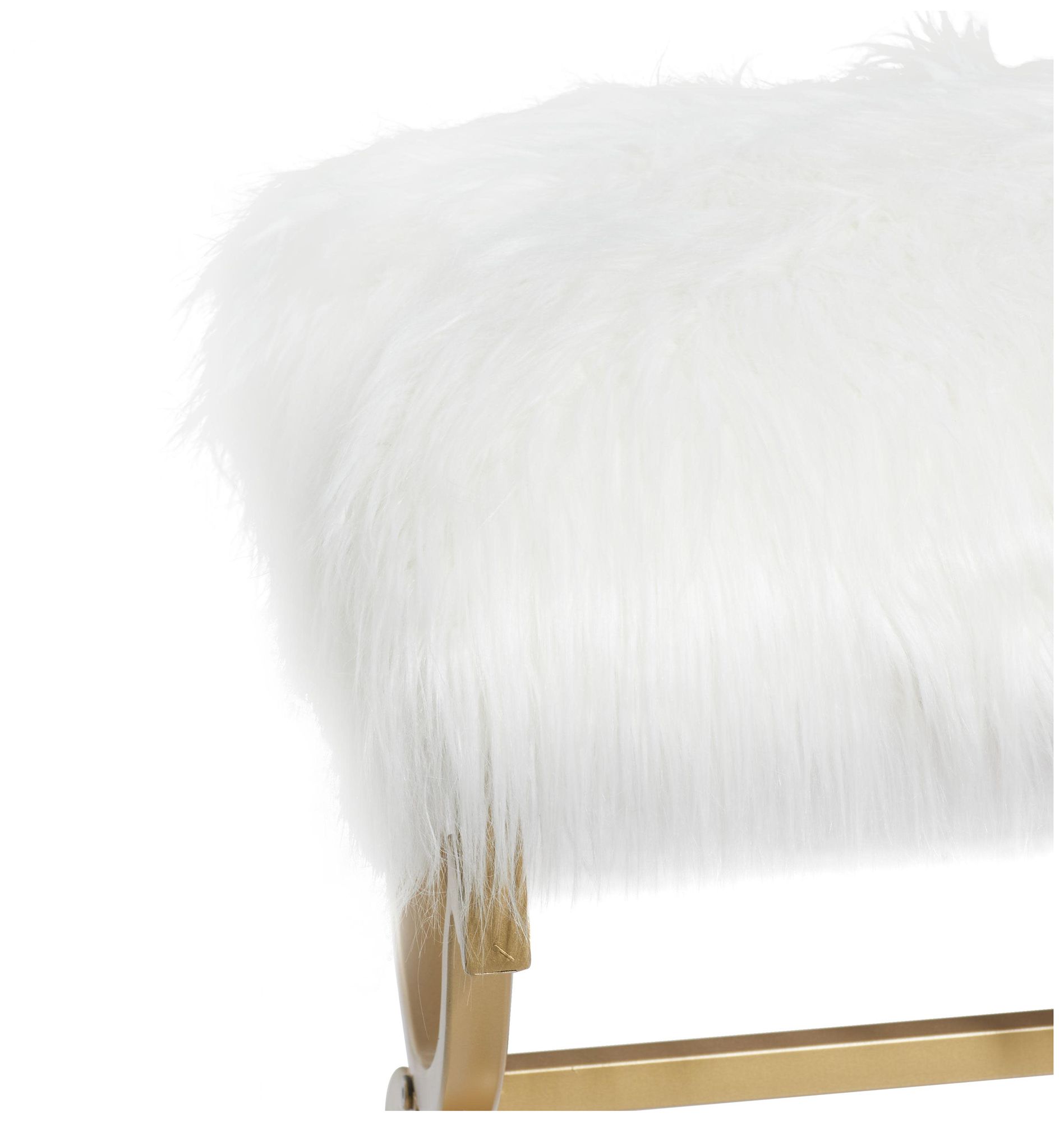 Image 3 Gold Metal Contemporary Bench, 42" x 17" x 20" more views