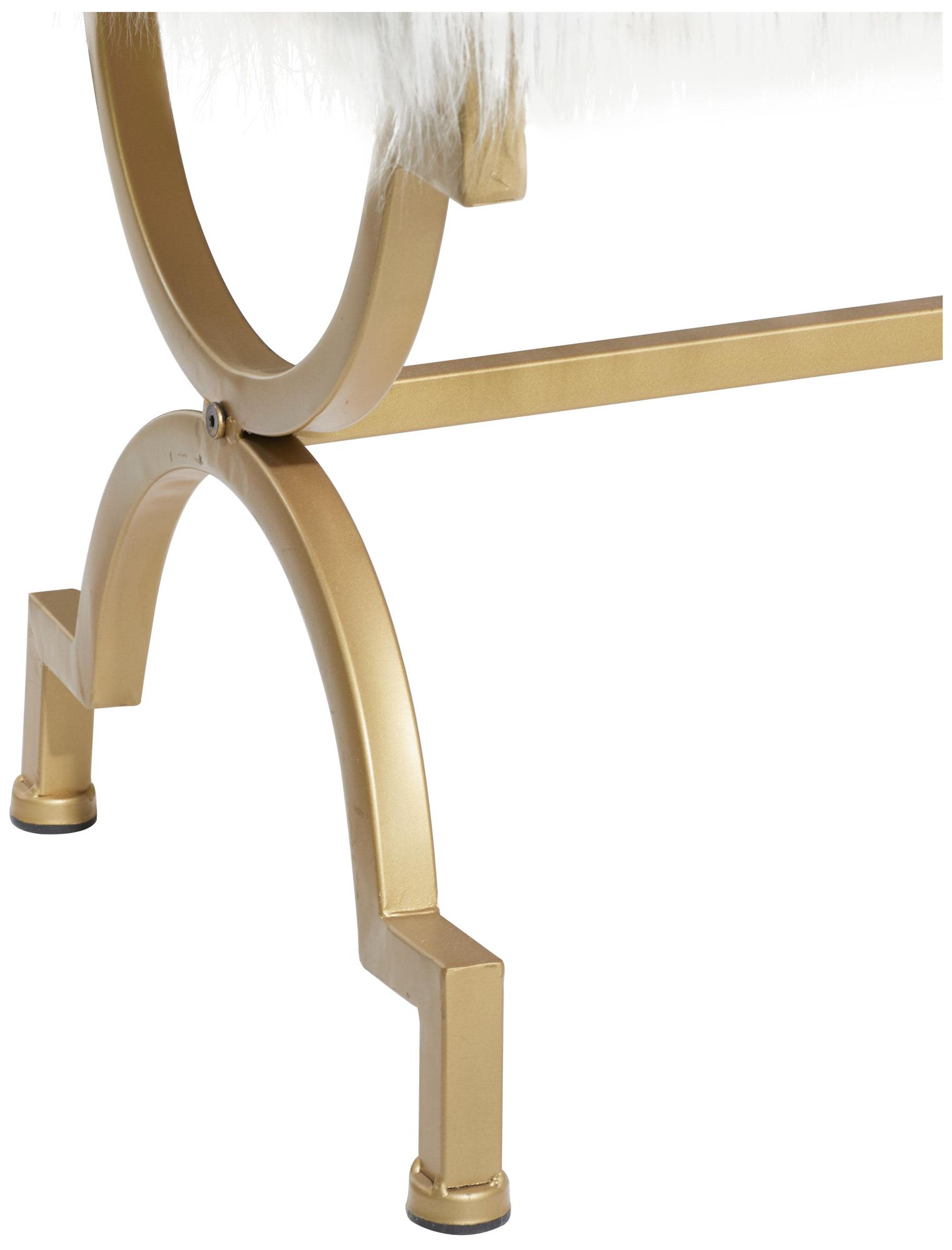 Image 4 Gold Metal Contemporary Bench, 42" x 17" x 20" more views