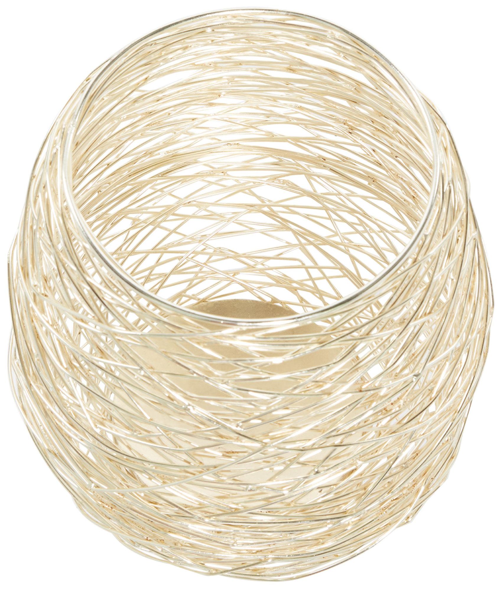 Image 4 Gold Metal Contemporary Candle Lantern, more views