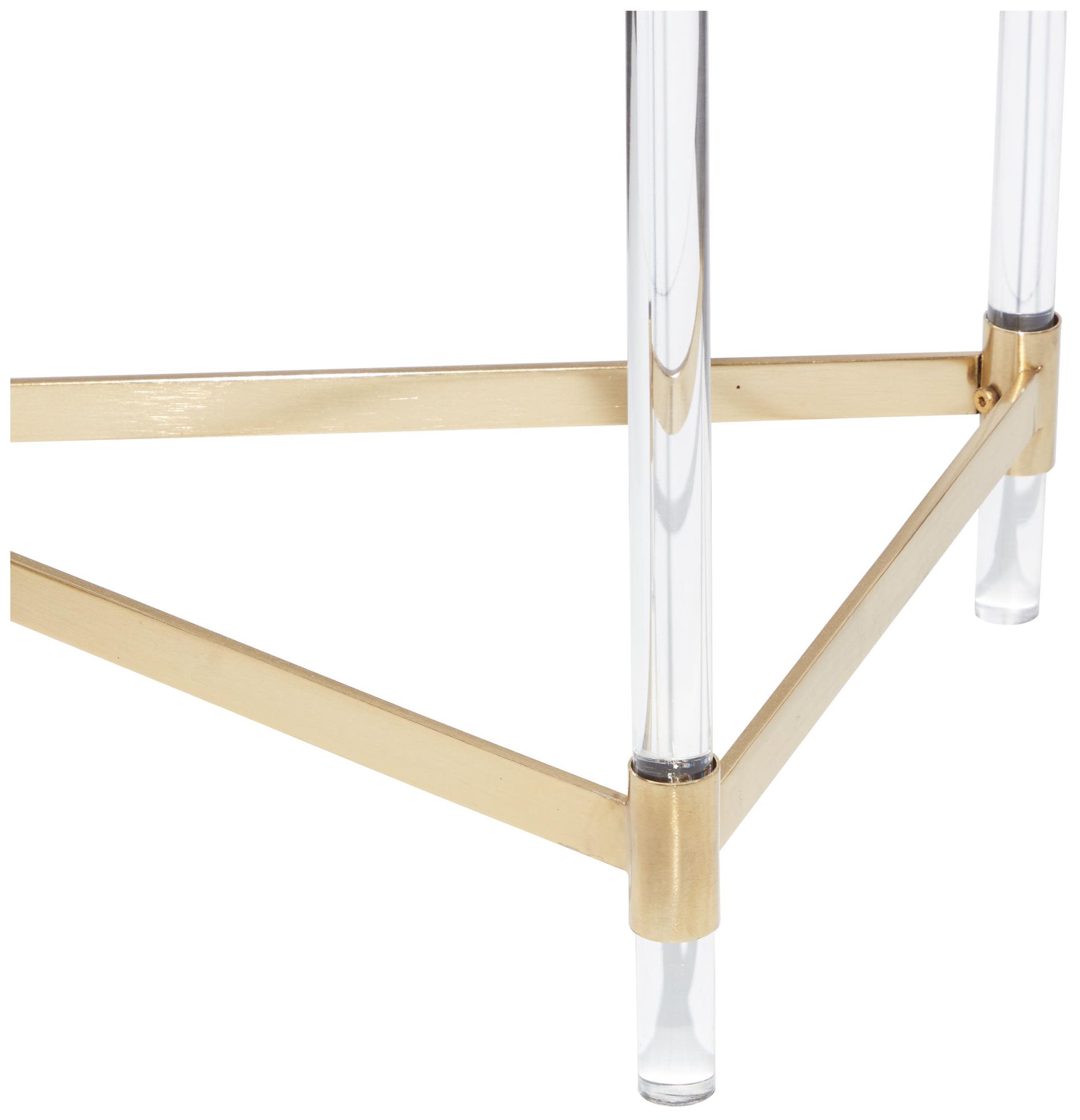 Image 2 Gold Metal Contemporary Console Table, 44" x 19" x 32" more views