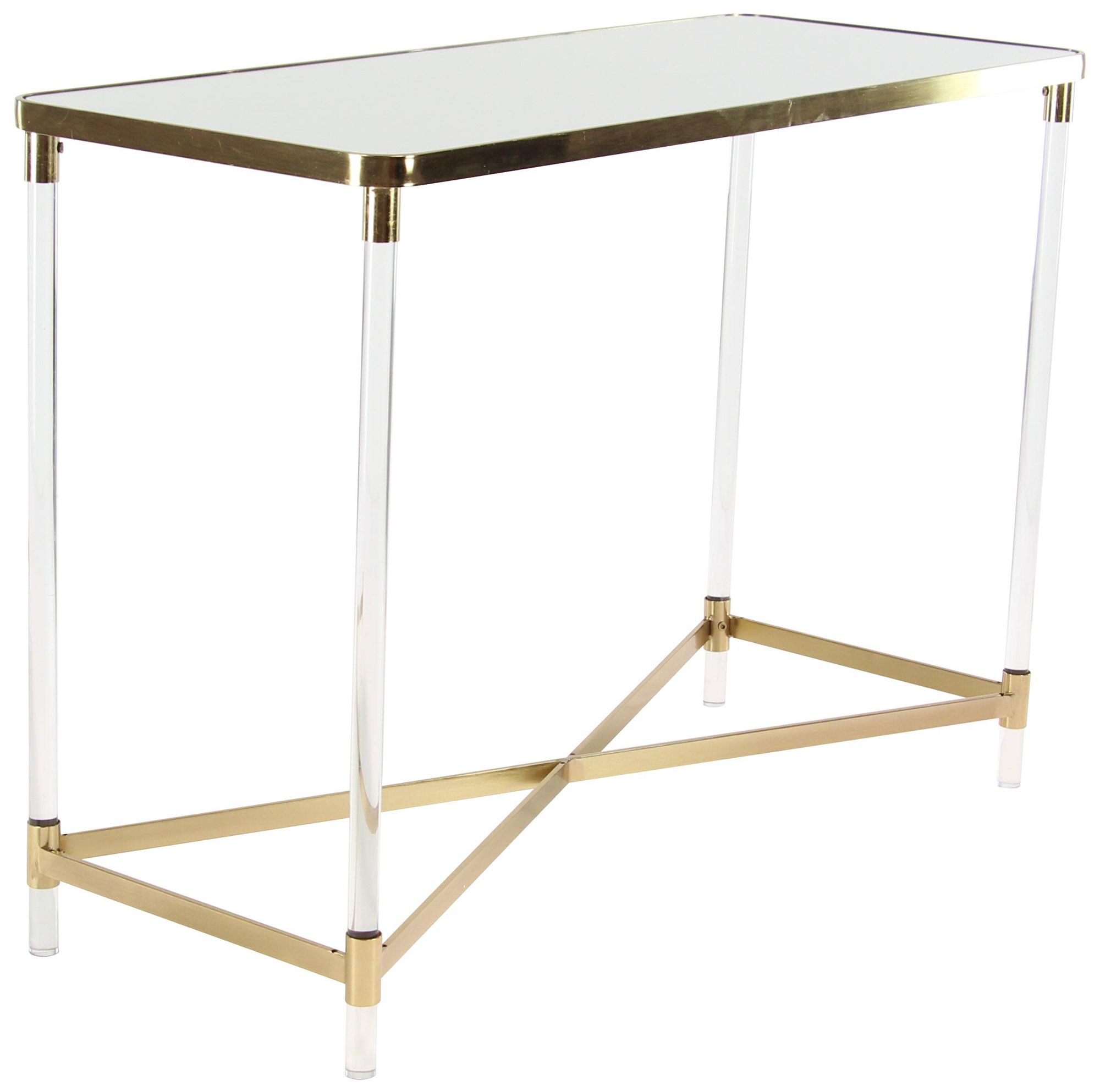 Image 5 Gold Metal Contemporary Console Table, 44" x 19" x 32" more views