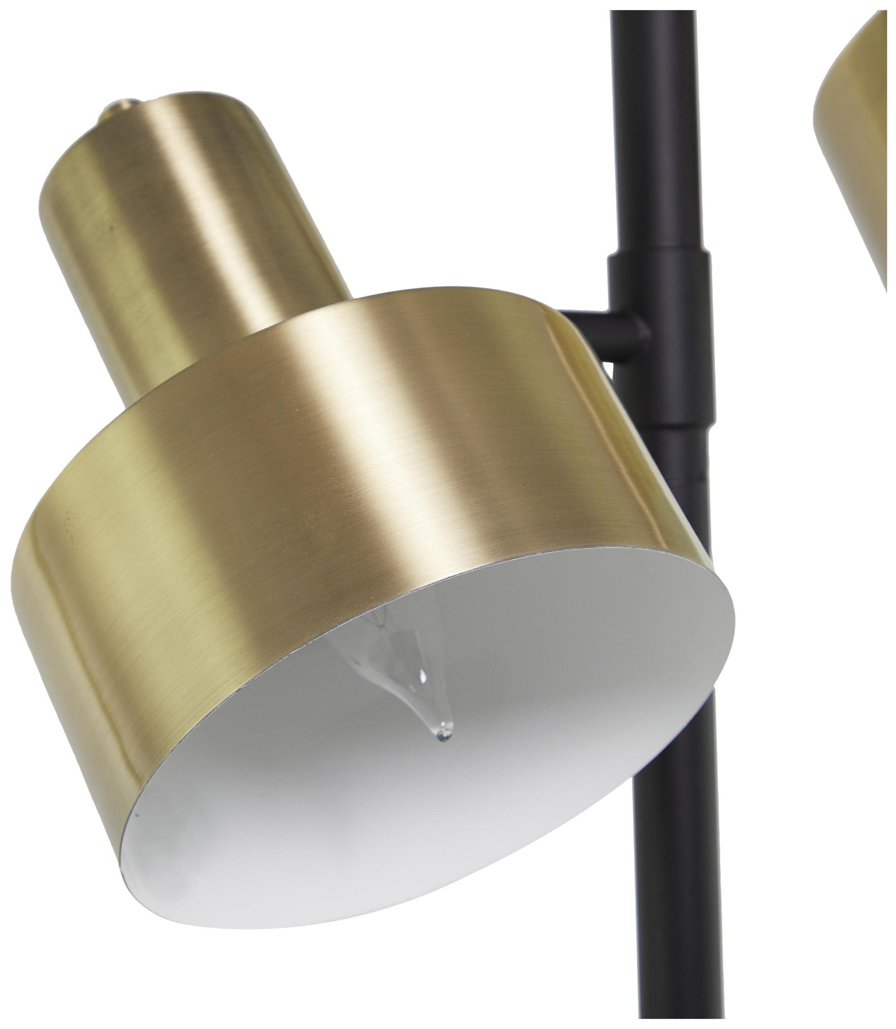 Image 2 Gold Metal Contemporary Floor Lamp, 20" x 11" x 67" more views