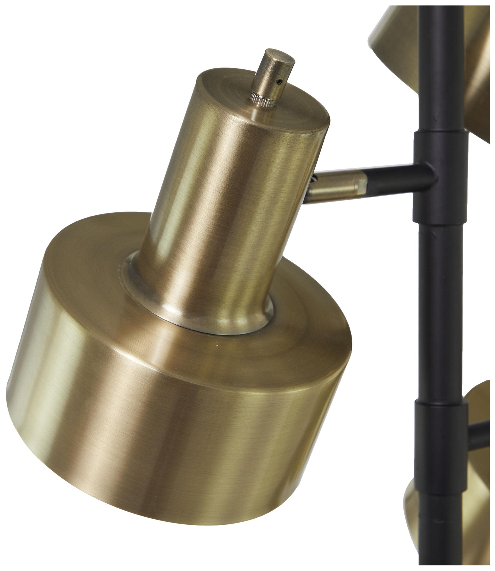 Image 3 Gold Metal Contemporary Floor Lamp, 20" x 11" x 67" more views