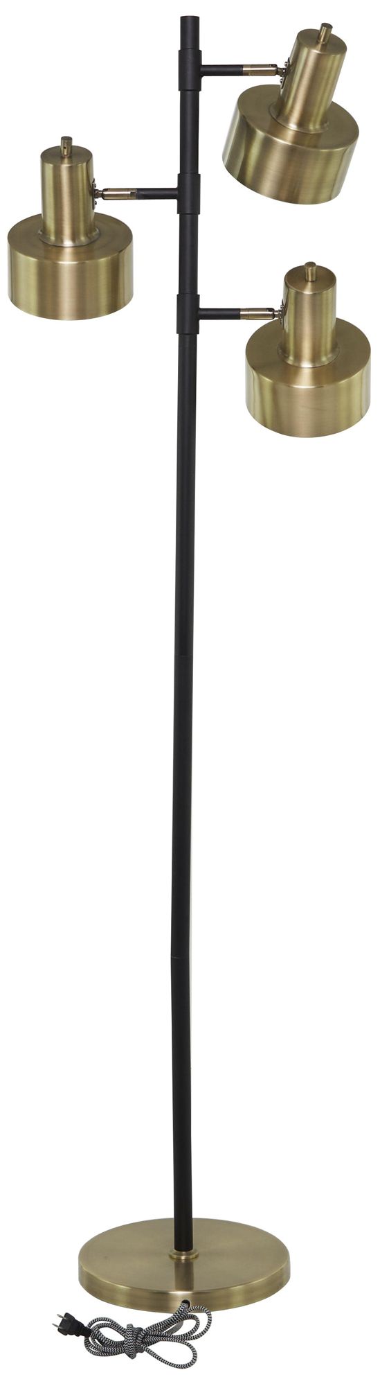 Image 5 Gold Metal Contemporary Floor Lamp, 20" x 11" x 67" more views