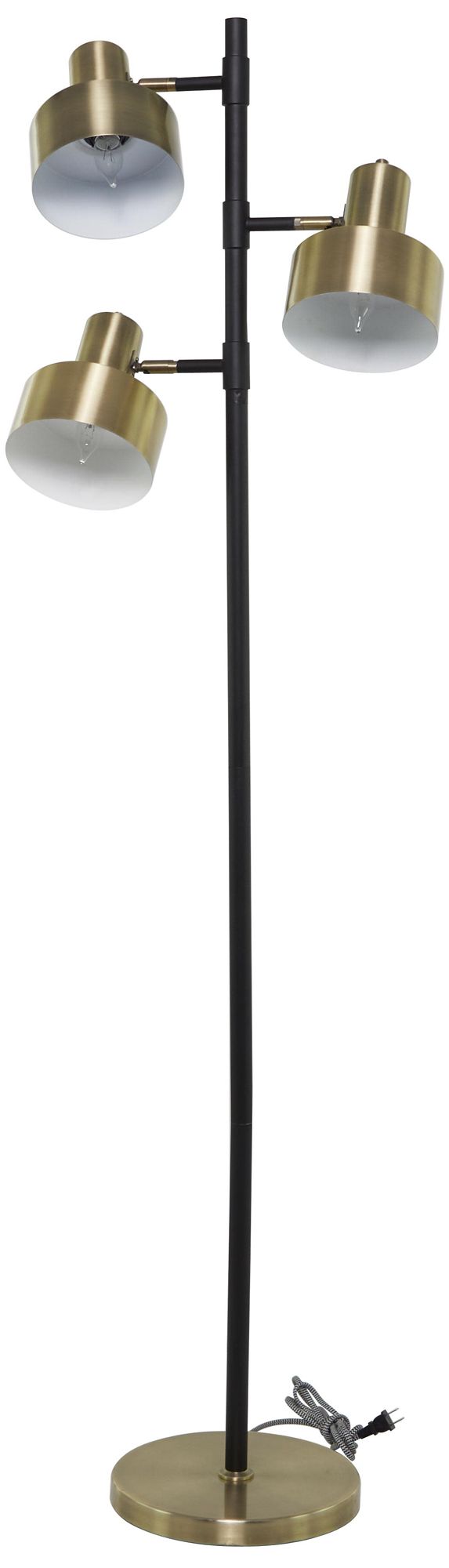 Image 6 Gold Metal Contemporary Floor Lamp, 20" x 11" x 67" more views