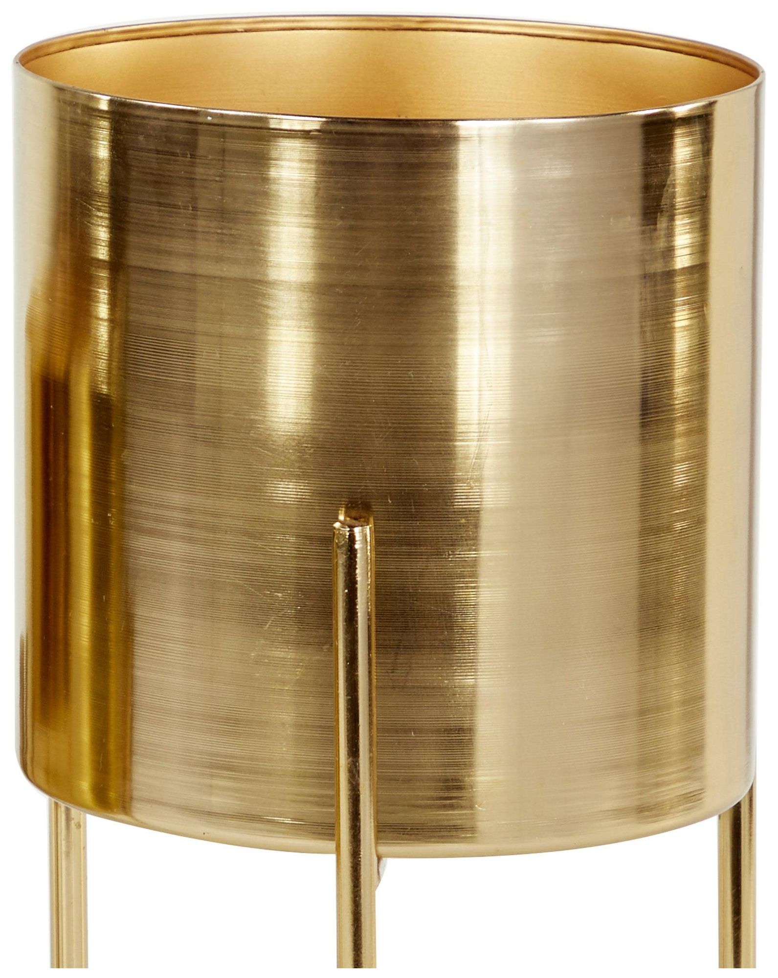Image 2 Gold Metal Contemporary Planter, S/3 18", 14", 12"H more views