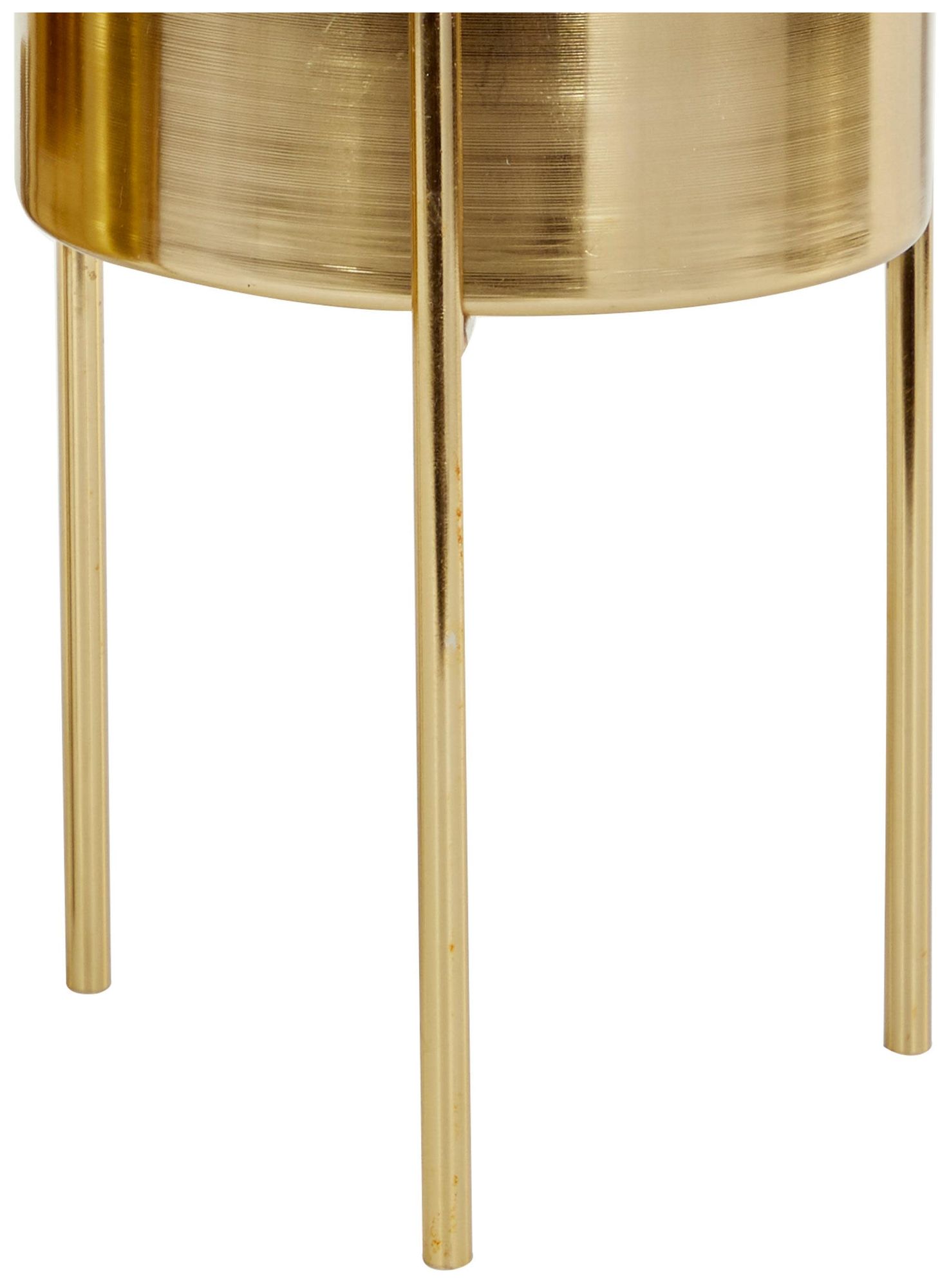 Image 3 Gold Metal Contemporary Planter, S/3 18", 14", 12"H more views