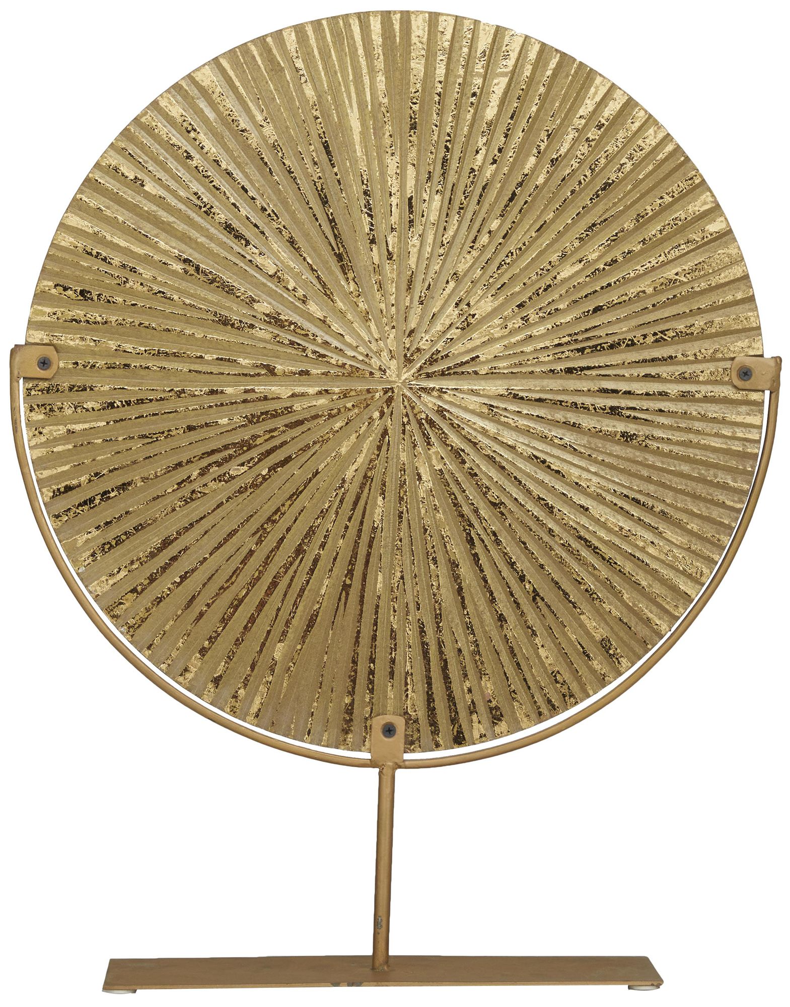 Image 5 Gold Metal Contemporary Sculpture, 18" x 4" x 23" more views