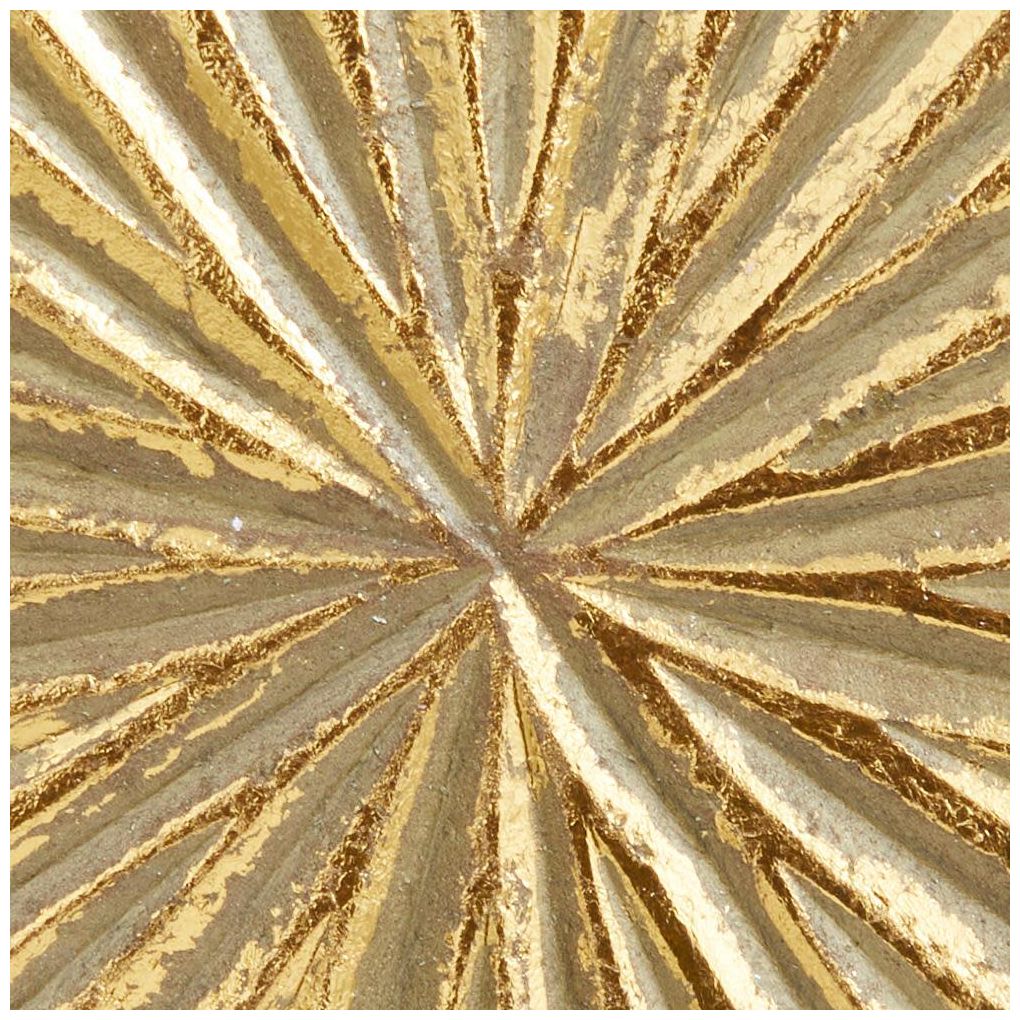 Gold Metal Contemporary Sculpture, 18" x 4" x 23"