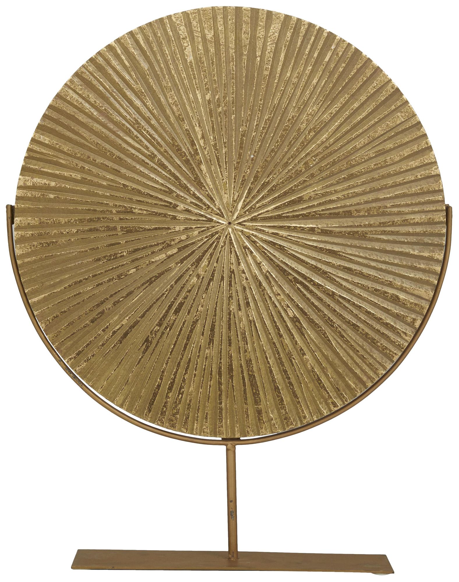 Image 2 Gold Metal Contemporary Sculpture, 18" x 4" x 23"