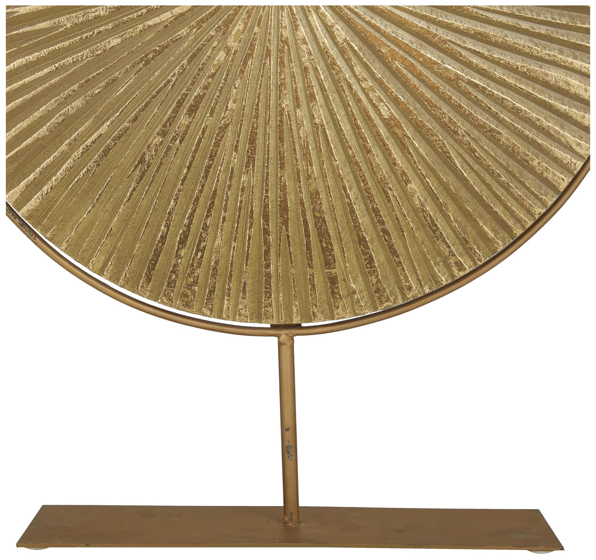 Image 3 Gold Metal Contemporary Sculpture, 18" x 4" x 23" more views