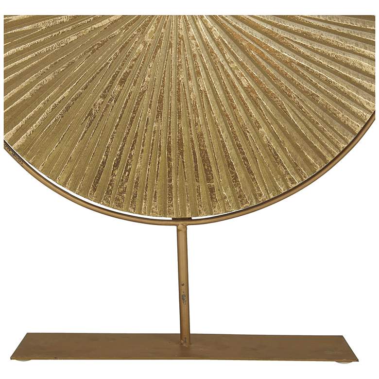 Image 3 Gold Metal Contemporary Sculpture, 18" x 4" x 23" more views