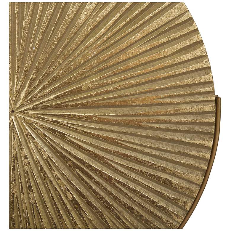 Image 4 Gold Metal Contemporary Sculpture, 18" x 4" x 23" more views