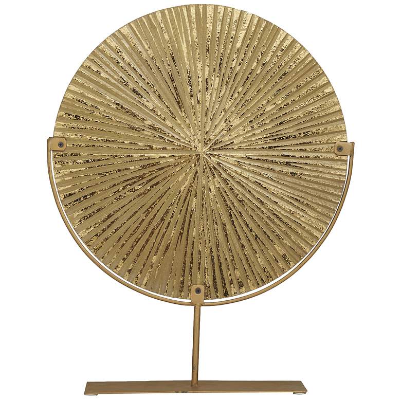 Image 5 Gold Metal Contemporary Sculpture, 18" x 4" x 23" more views