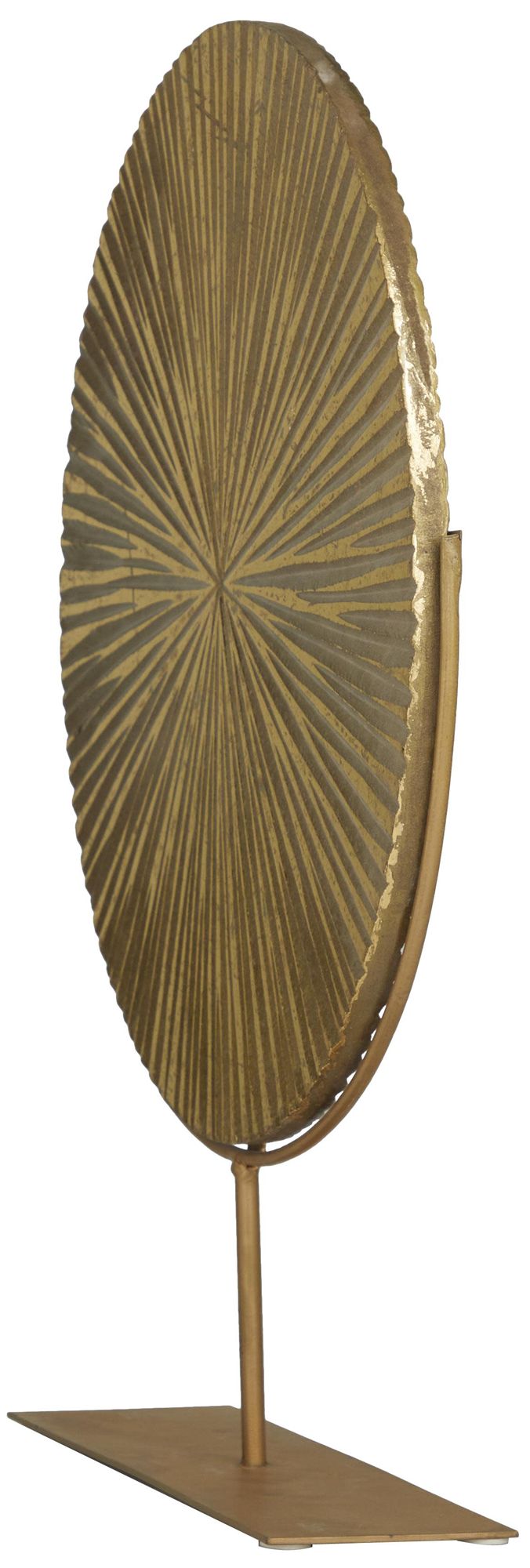 Image 6 Gold Metal Contemporary Sculpture, 18" x 4" x 23" more views