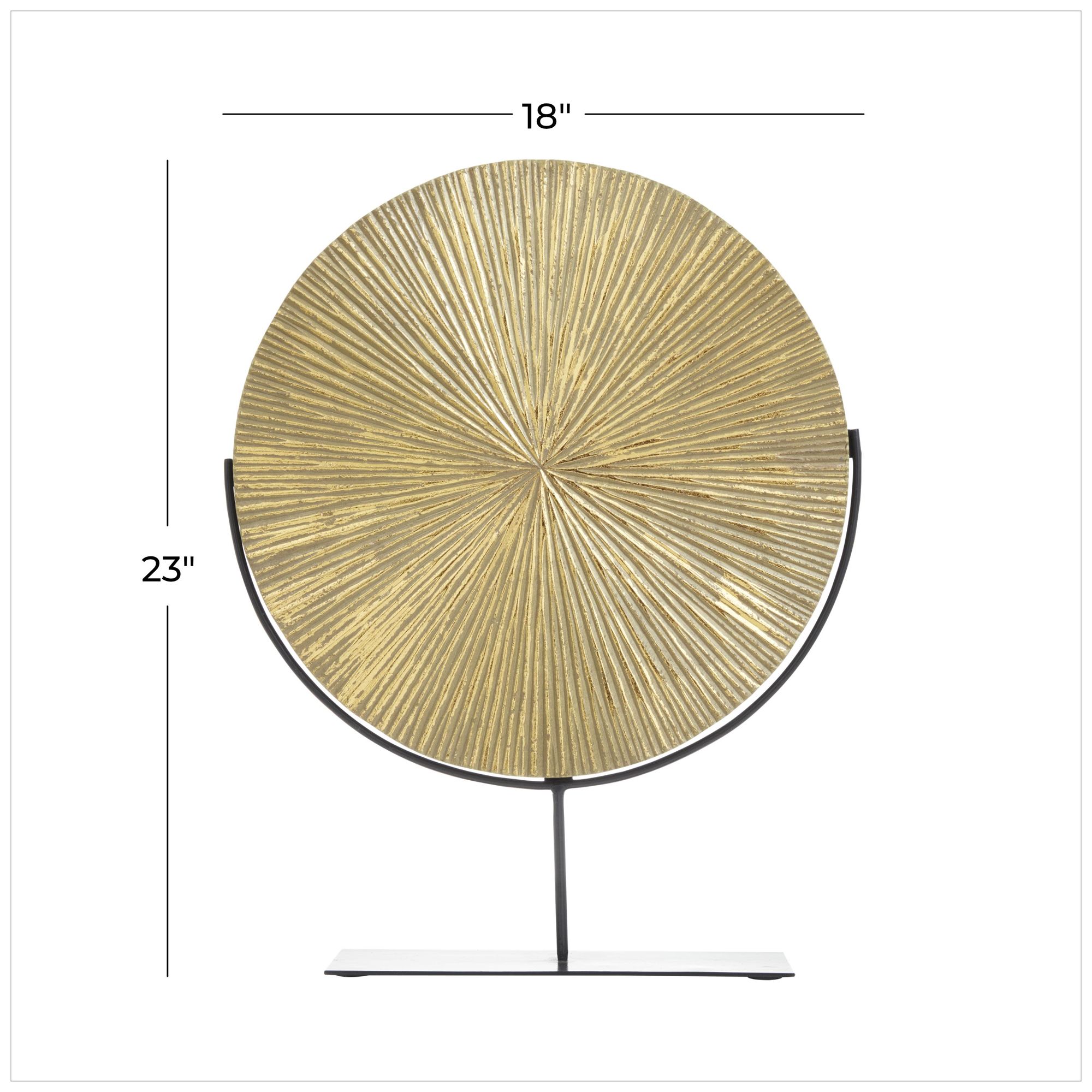 Image 7 Gold Metal Contemporary Sculpture, 18" x 4" x 23" more views