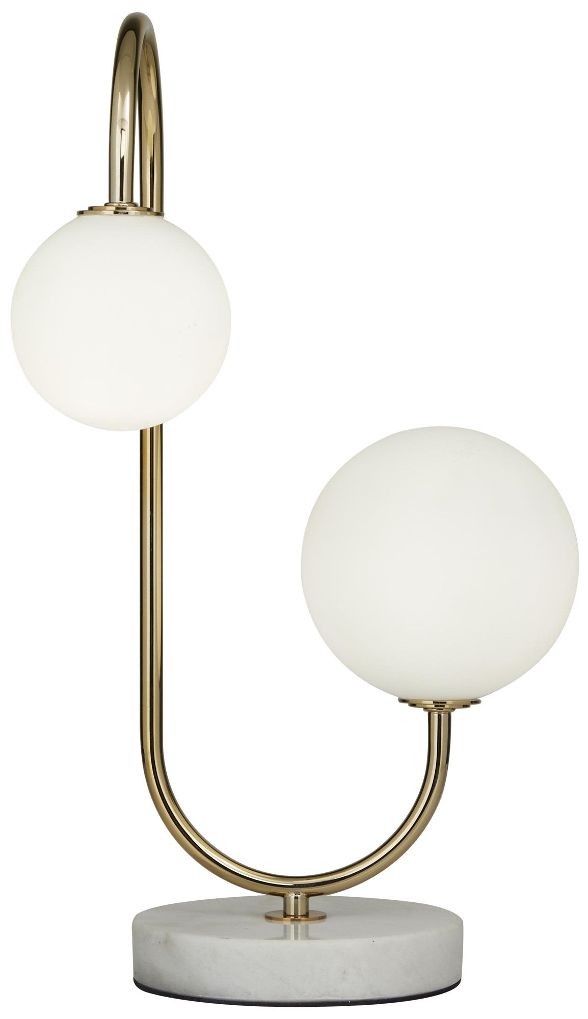 Gold Metal Contemporary Table Lamp, 10" x 11" x 18"
