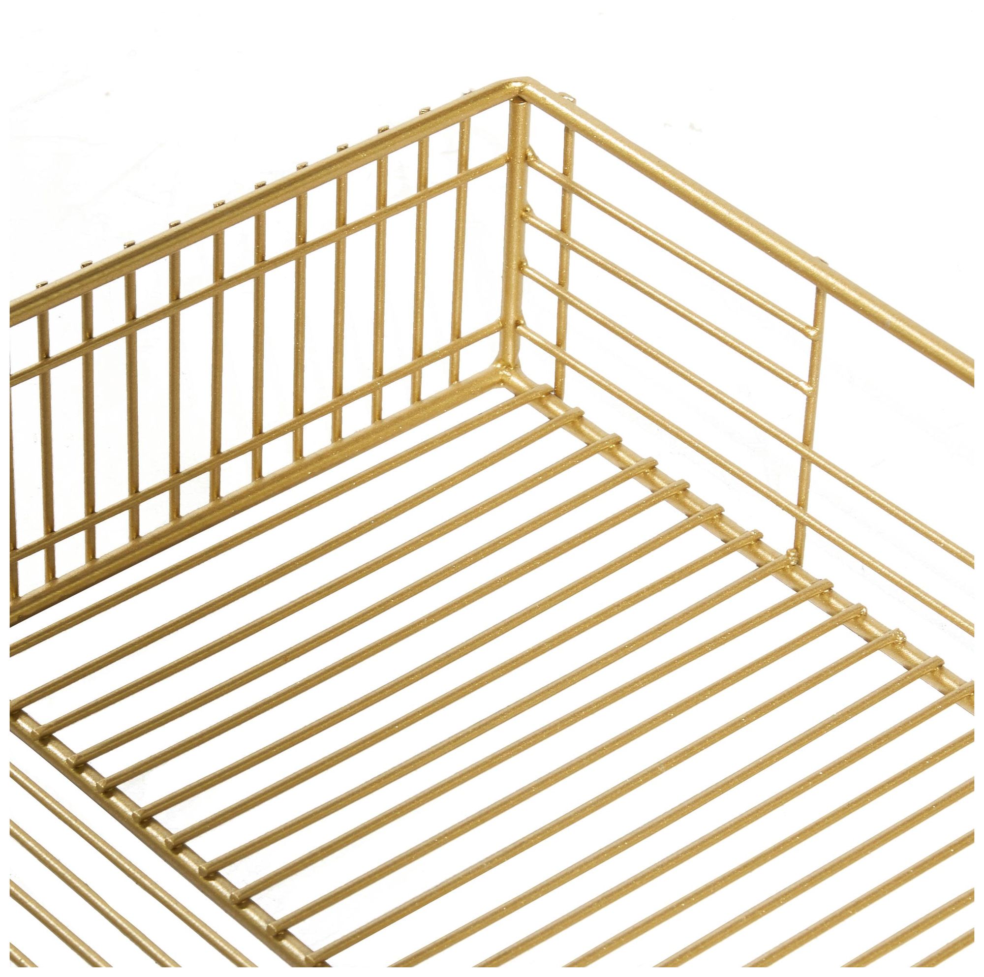 Image 3 Gold Metal Contemporary Tray, S/2 17", 19"W more views