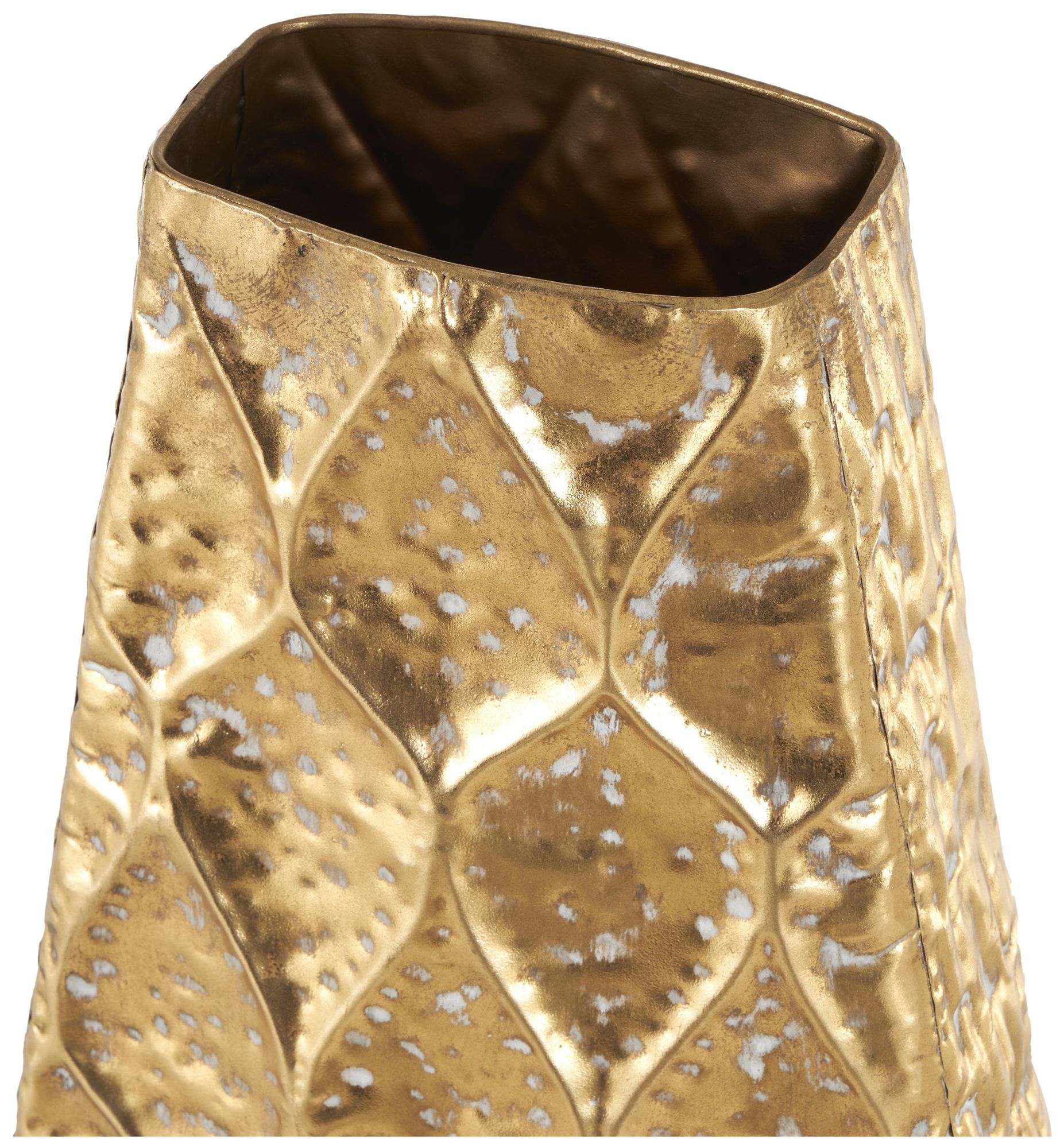 Image 3 Gold Metal Contemporary Vase, 15" x 4" x 34" more views