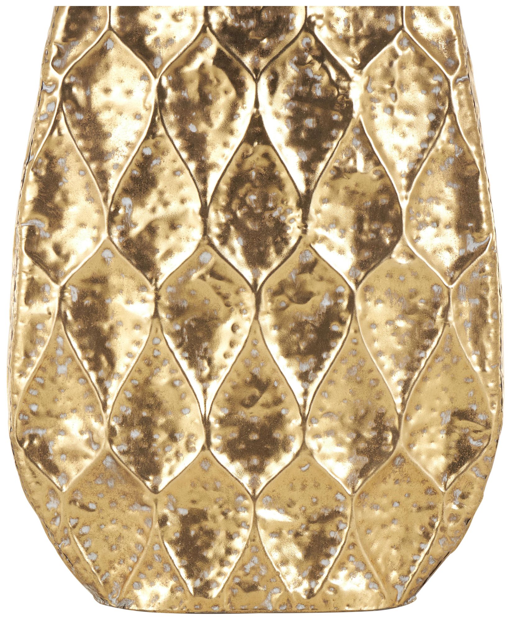 Image 4 Gold Metal Contemporary Vase, 15" x 4" x 34" more views