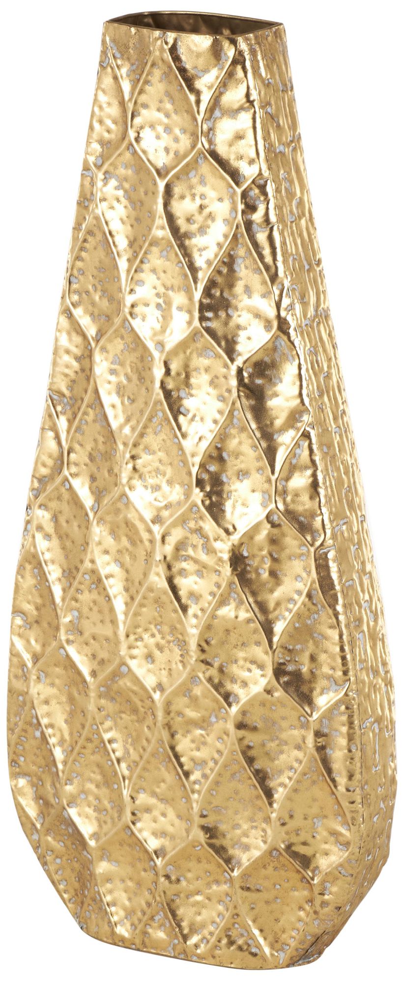 Image 5 Gold Metal Contemporary Vase, 15" x 4" x 34" more views