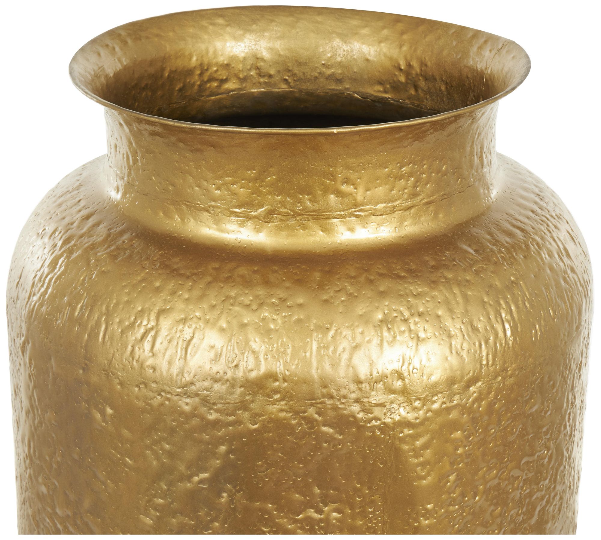 Image 4 Gold Metal Contemporary Vase, 16" x 16" x 36" more views