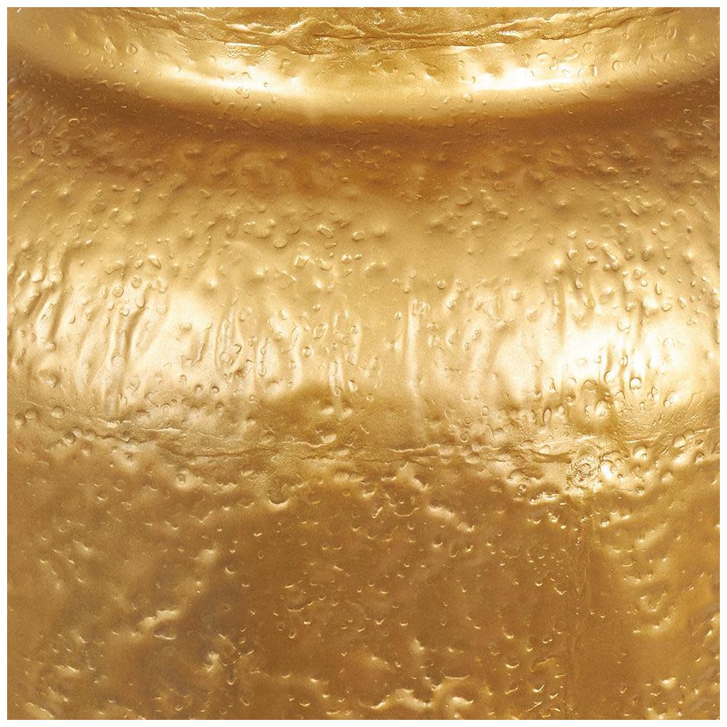 Gold Metal Contemporary Vase, 16" x 16" x 36"